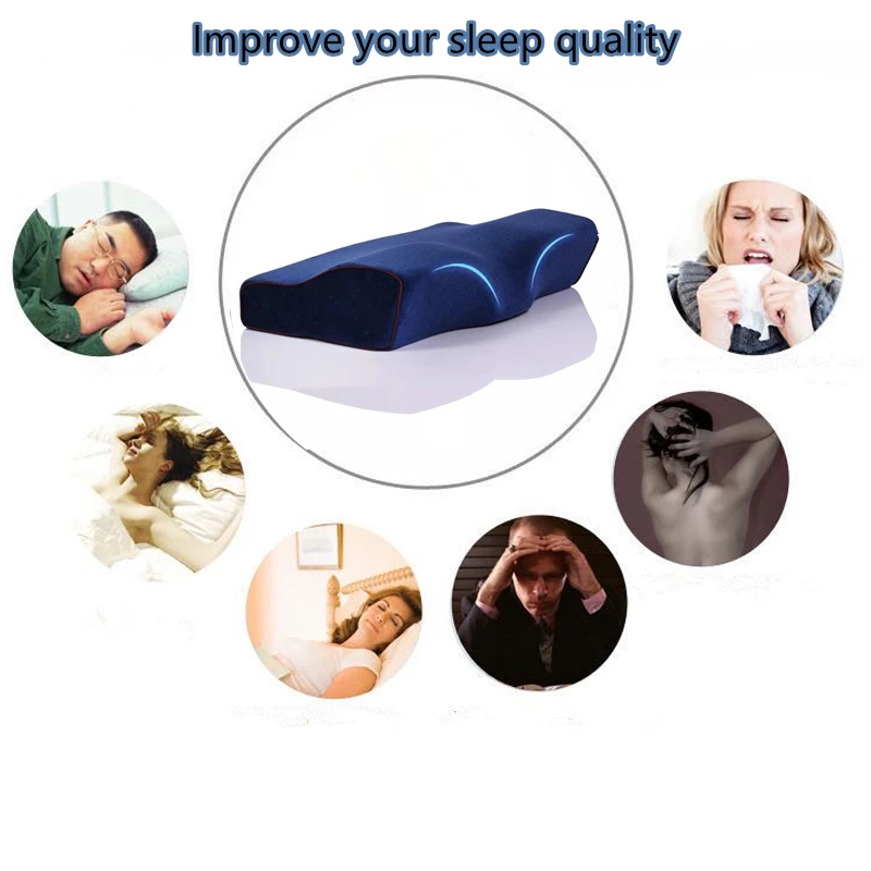 2020 new Memory Foam Pillow Neck Massage Ergonomic Curve Cervical Orthopedic Neck Bed Sleeping Head Cushion Pillow
