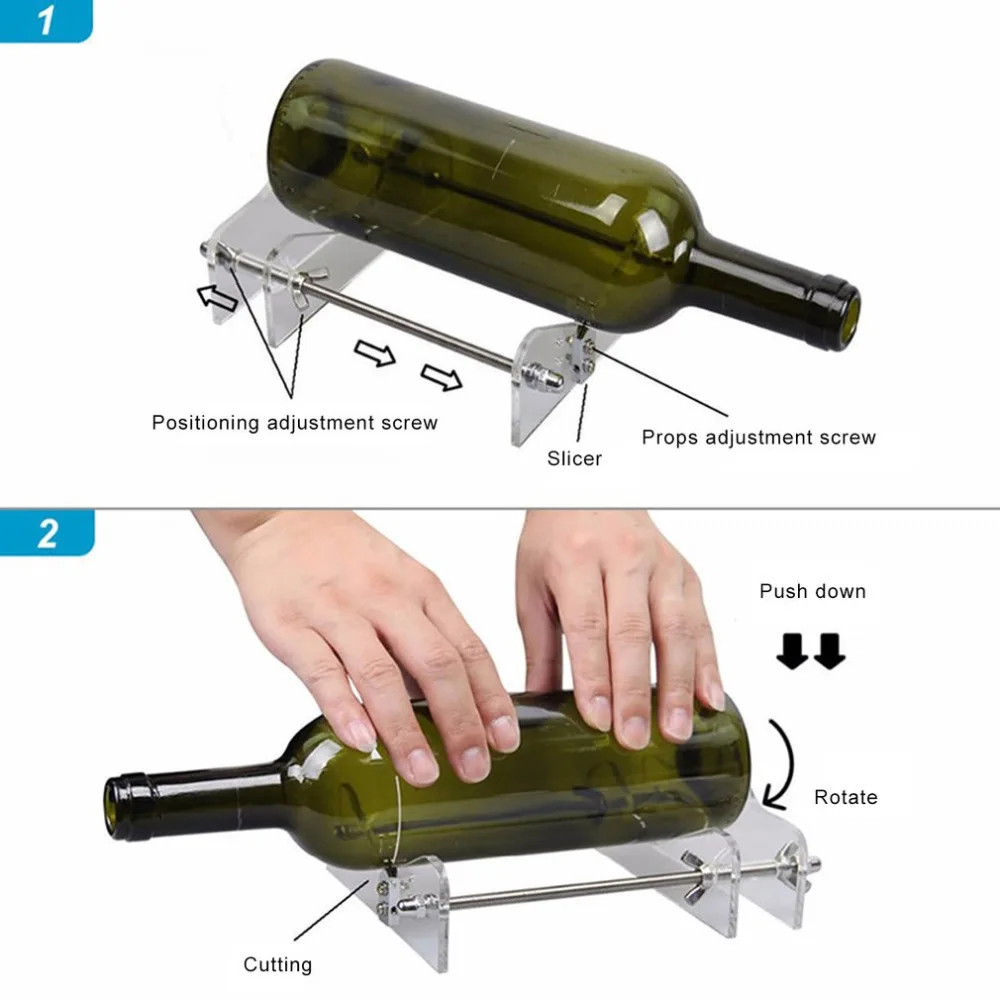 Профессиональные длинные стеклянные бутылки резак машина Режущий инструмент для вина бутылки безопасности простой в использовании DIY ручные инструменты