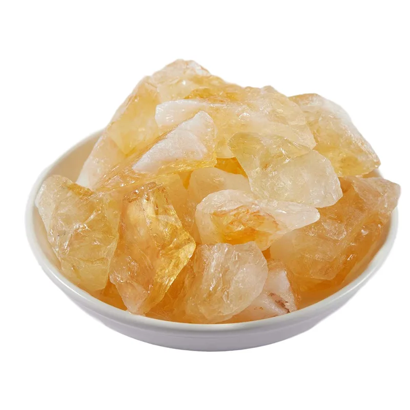 High Quality Natural Brazilian Citrine Unprocessed Citrine Rough Stone Mineral Specimen Collection Home Decoration and DIY Gifts