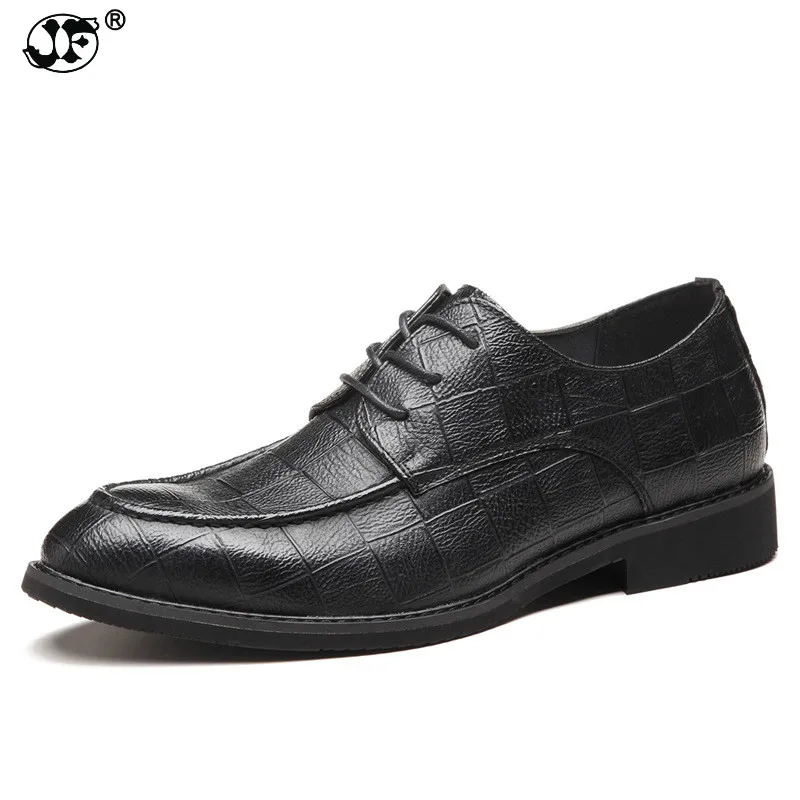 

New Fashion Classic Men Office Shoes Black Pointed Toe Leather Men Dress Shoes In Flats Men Business Shoes