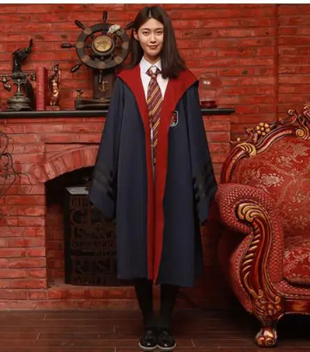Косплей, Ravenclaw/Gryffindor/Hufflepuff/Slytherin, костюмы для косплея, костюм Малфой Гермионы, пальто noly