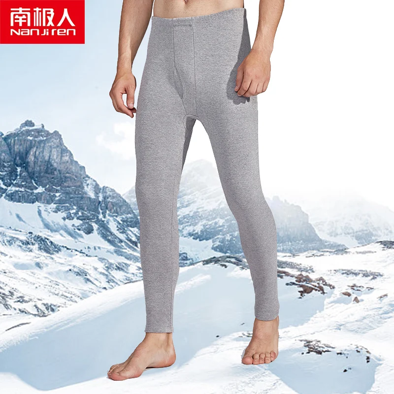 NANJIREN Winter Thermal Underwear For Men Cotton Thicken Long Johns Fashion Mens Leggings Tight Men Thermal Sleep Pants