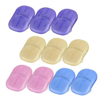 

10x Portable Travel Soap Paper Washing Hand Bath Clean Scented Slice Sheets Disposable Box Soap Mini Cleaning Paper Soap