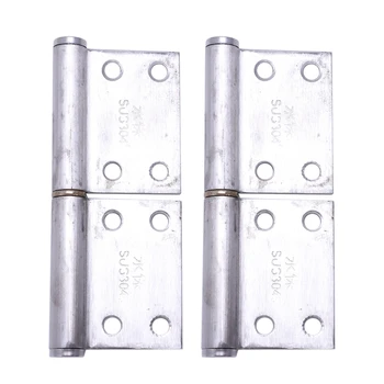 

2 pieces stainless steel flag art, window, door cabinet hinge 10.2 cm in length