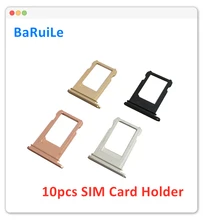 BaRuiLe 10pcs SIM Card Tray for iphone 6 6S Plus 7G 7P 8 8Plus SIM Card Holder Slot Adapter Repair Replacement Parts