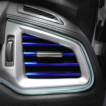 

10Pcs 20cm Car Air Conditioner Outlet Decorative U Shape Moulding Trim Strips Decor Car Interior Accessories 2019 New Hot