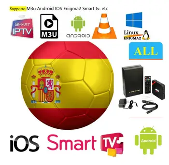 

android device Spain IPTV android box SUPPORT HDMI 8GROM 4G RAM Spanish Channel M3u UK Duits Frans Spaans france Android Box PC