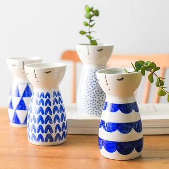 

girl Vase Ceramic Home Decor Flower Pots Planters Porcelain Flower Vase Home Decor X3992