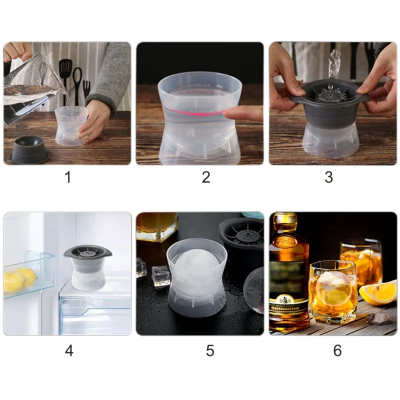 DIY Sphere квадратная форма кубика льда идеальная круглая формочка для мороженого для коктейлей виски напиток бар круглая форма льда кухонный инструмент для приготовления мороженного