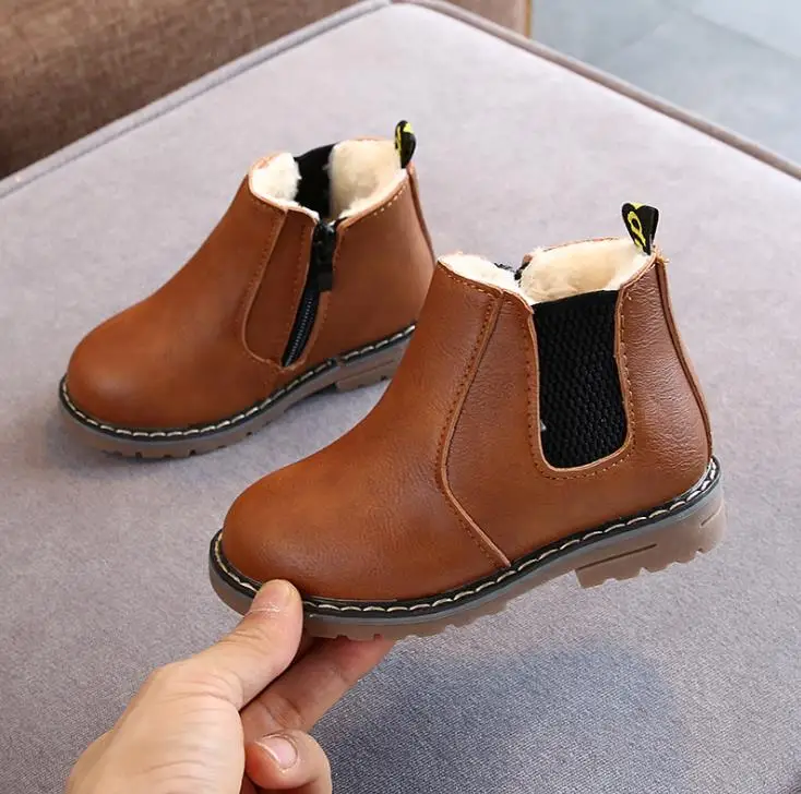 picture cotton Новая детская обувь для мальчиков и девочек; зимние классические детские ботинки; Ботинки martin в британском стиле; детские ботинки - Цвет: picture cotton