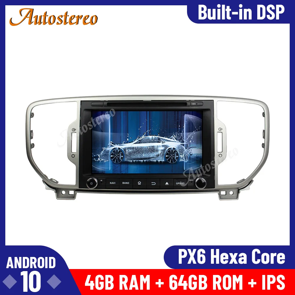 Android 10 4+128G Car DVD Player GPS Navigation For KIA Sportage 2016+ KX5 Auto Radio Stereo Head Unit Multimedia | Автомобили и