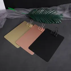 Metal Clipboard Writing Pad File Folders Document Holder School Office Stationery Supply 3 Colors