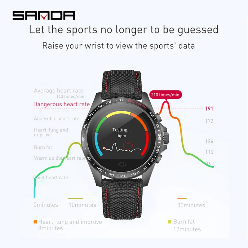 Смарт часы SANDA с пульсометром тонометром водонепроницаемые|mujer|mujer relojmujeres tops |