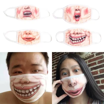 

Adult Funny Black Anti-Dust Respirator For Cycling Anime Cartoon Lucky Bear Cute Bear Cotton Mouth Face Mask