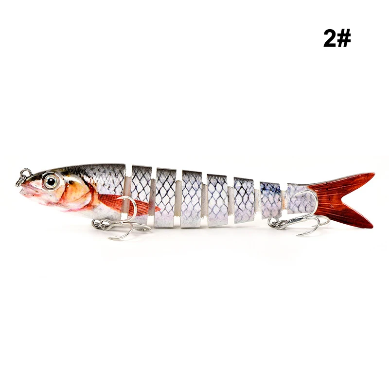 Isca de Pesca com 6 Quente Robótico Natação Isca Multi-seção Ganchos Lifelike Duro Finshing Acessório X85 13.5cm 15 Iscas artificiais