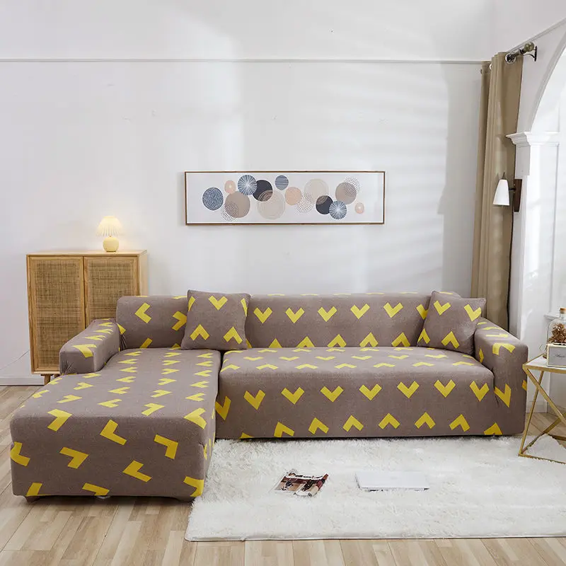

Elastic printing sofa cover multicolor living room sofa chair home decoration 1/2/3/4 seat pet stretch polyester sofa cover