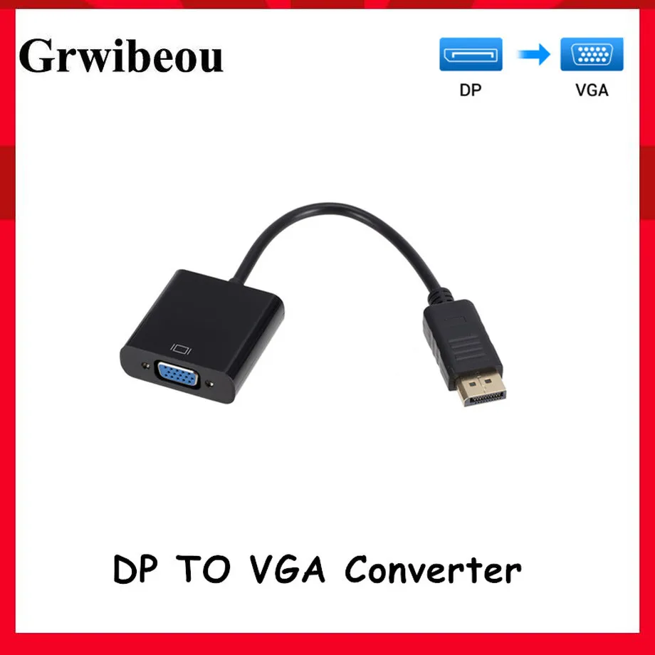Переходник Grwibeou из DP в VGA переходник мама папа для пк ноутбука проектора монитора