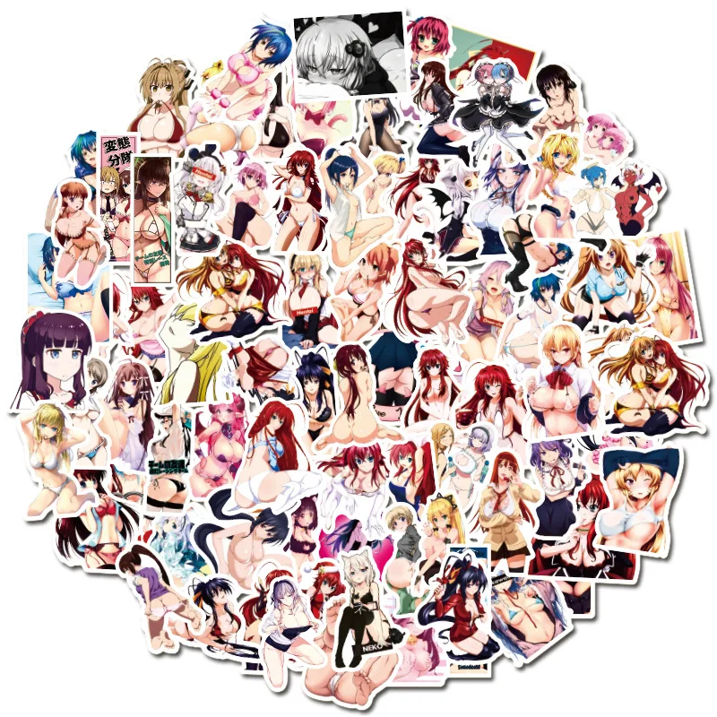 10/30/50PCS New Bunny Girl Comic Graffiti Sticker Waterproof Notebook Scooter Trolley Case Interior Decoration Sticker