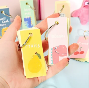 

1PC Lovely Portable Mini- Loose-leaf Pocket Notebook Memo Pad Small Stationery Supplies Color Random