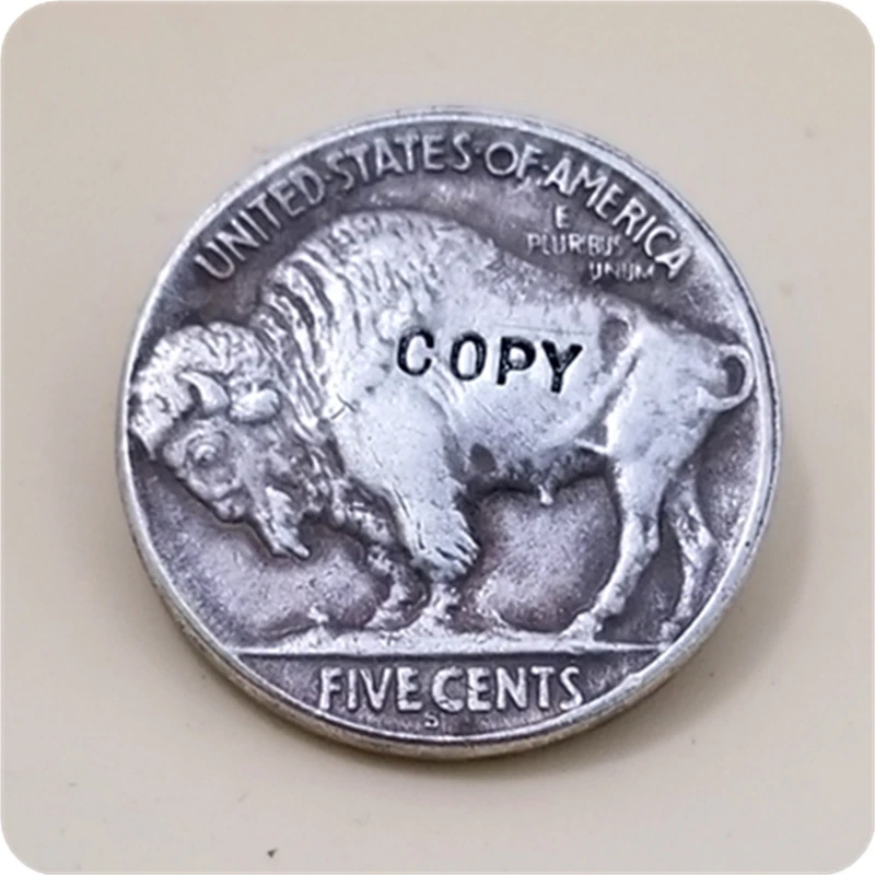 Хобо Никель Coin_Type# 11_1937-S с гравировкой в виде американского бизона из никеля копия монет