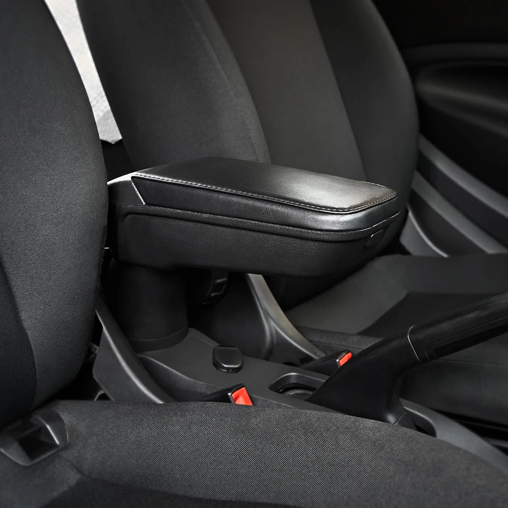 Leather PU Armrest Storage Box for Smart 453 Fortwo Forfour 2015-2018 with Cup Holder Locker Container Car Accessories