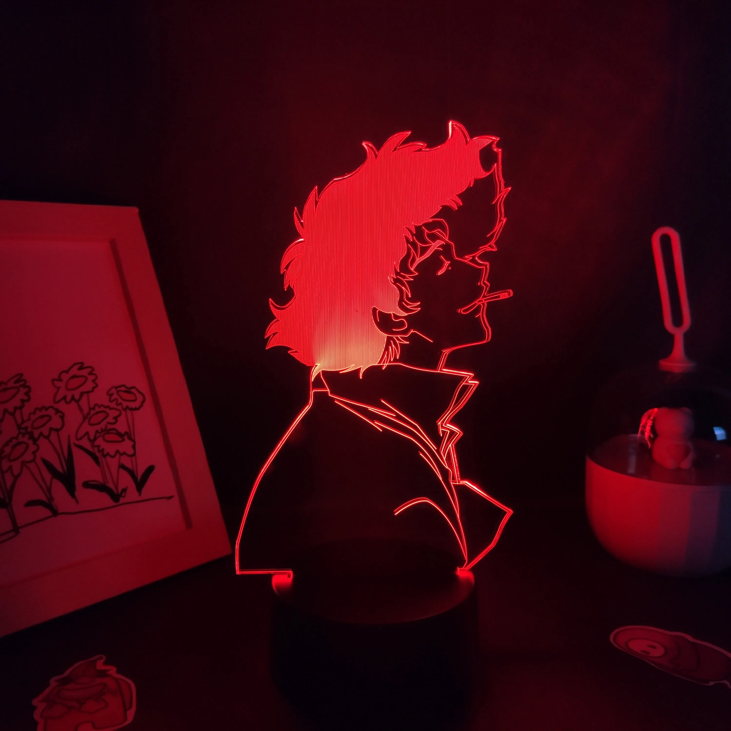 

Cowboy Bebop Manga Figures Spike Spiegel 3D Led Battery Anime Lamps RGB Neon Night Lights Cool Gifts Bedroom Table Desktop Decor