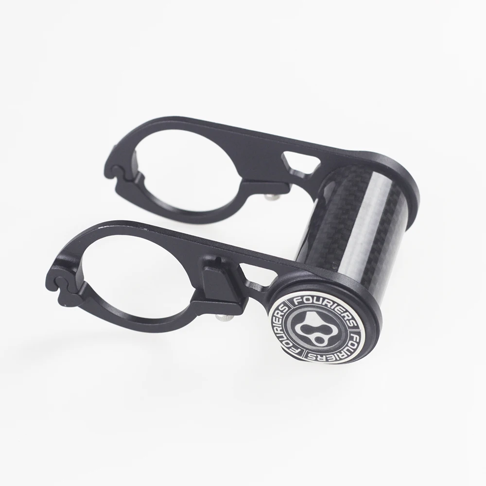 

Carbon Handlebar Extension Computer Mount Double Clamp Handlebar Extender GPS Computers Holder 35mm 31.8mm