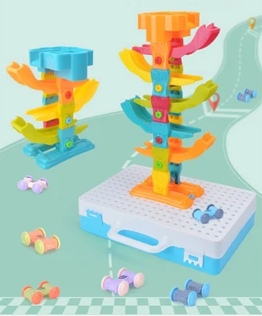 

Montessori Simulation Electric Drill Nut Hands Screw Building Blocks Boys Children Plastic Assembly Early DIY Education Xmas Toy