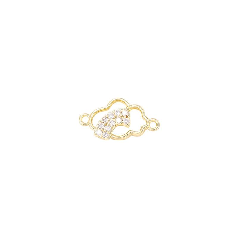 

Factory Wholesale Gold Color Brass And Zircon Cloud Charms Pendants Necklace And Bracelet Earring Diy Jewelry Accessories
