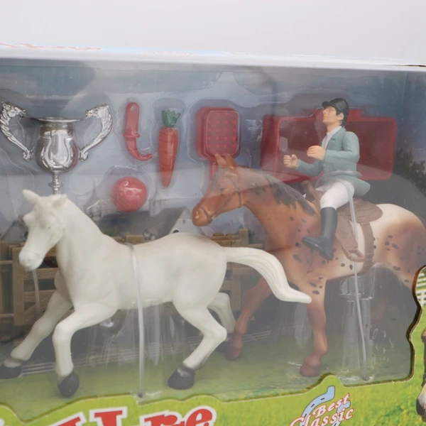 ПВХ фигурка модель игрушки 1/18 ферма лошадь всадник