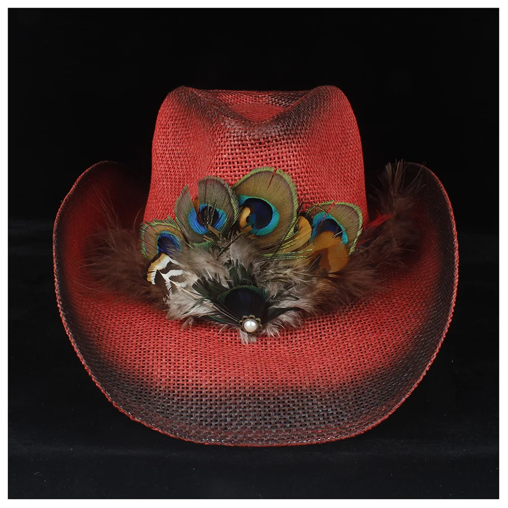 Модная женская открытая западная ковбойская шляпа летняя женская пляжная Sombrero Hombre Соломенная Панама Cowgirl Jazz Sun cap