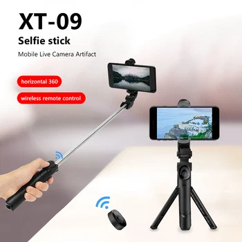 

XT-09 Portable Wireless Bluetooth Selfie Stick Monopod Tripod + Remote For 3.5-6 inch Phone IOS / Huawei / Xiaomi Mobile Phone