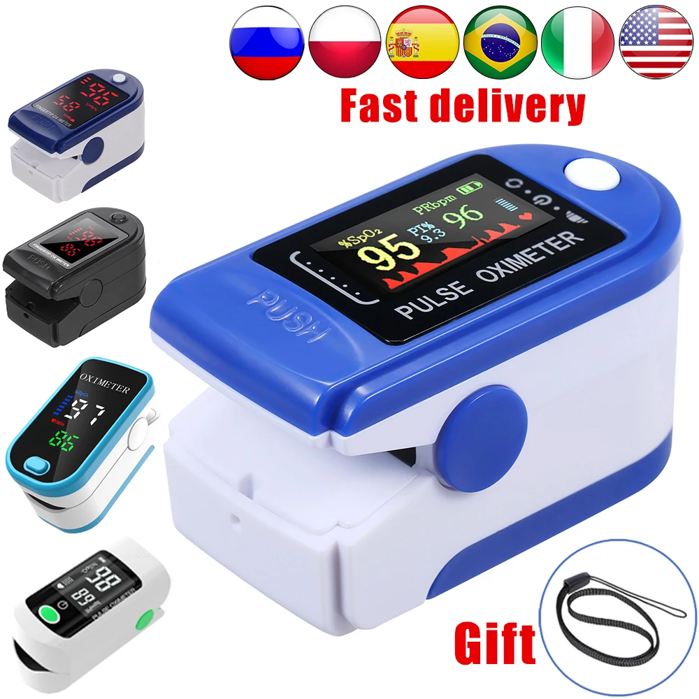 Pulsioxímetro Digital para dedo, monitor de ritmo cardíaco, saturación de oxígeno en sangre, pulsómetro médico