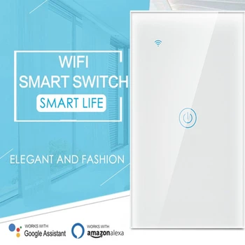 

Tuya APP WiFi Smart Touch Switch Light Switch US Wireless Voice Control Remote By Tuya Smart Life Alexa Google Home Smart Home