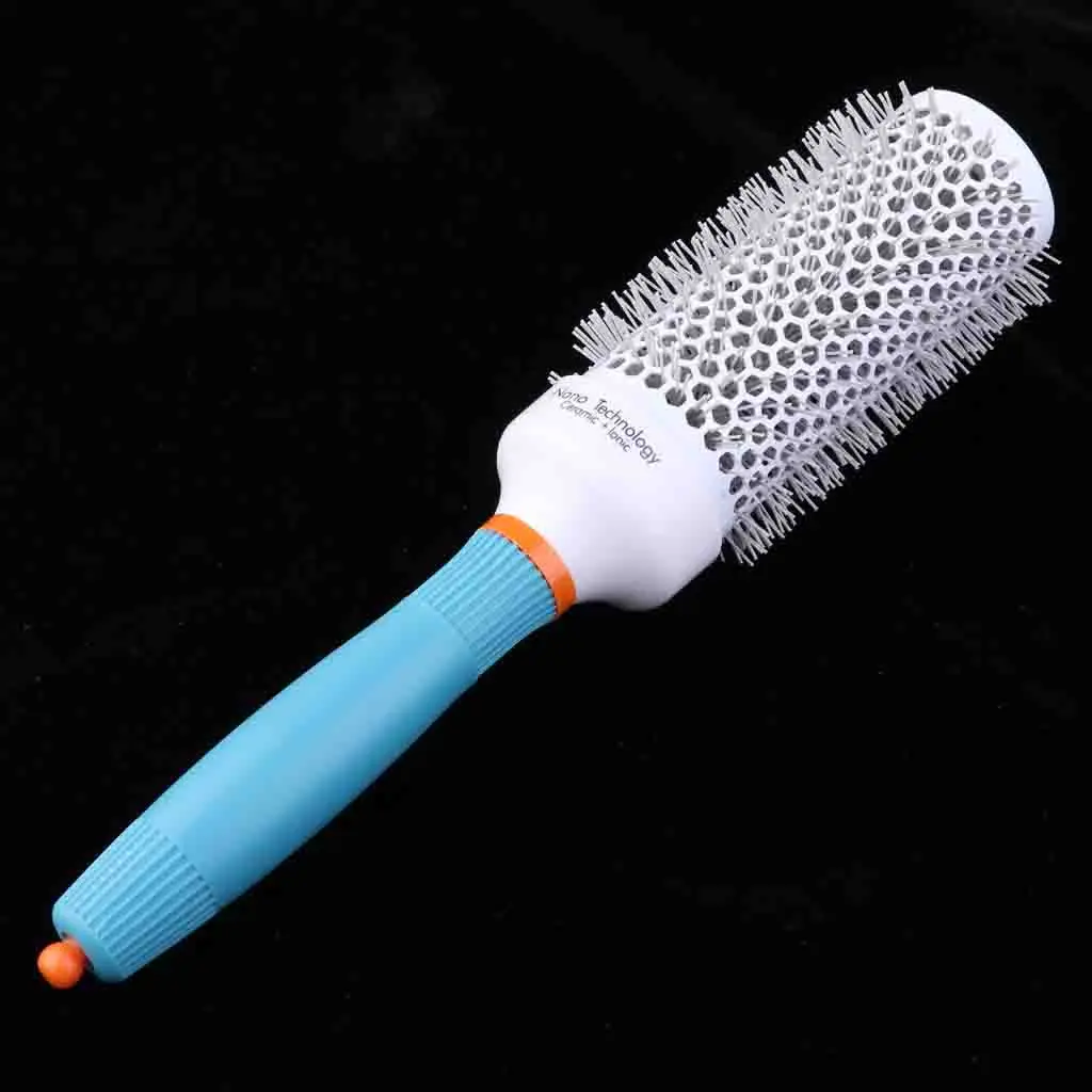 4 Sizes Pro Ceramic Round Barrel Hair Brush Iron Radial Comb Curly Hair Comb Anti-static Round Hairbrush