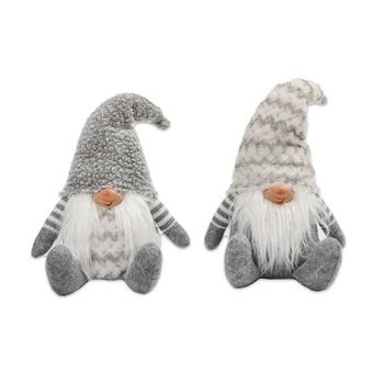 

2Pcs/Bag/European And American Style Gray And White Forestry Doll Ornaments/Faceless Doll Window Fireplace Decoration Ornaments