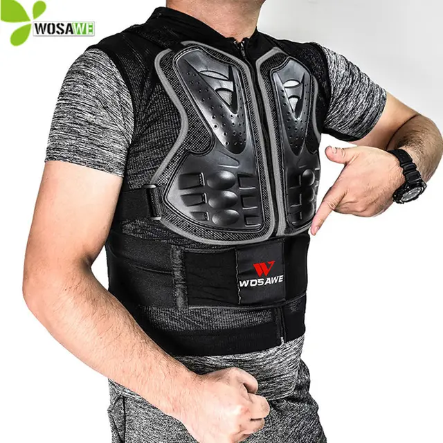 US $10.59 WOSAWE Sleeveless Back Support Protective Vest EVA Pad Snowboarding Skiing Sports Safety Jackets Pr