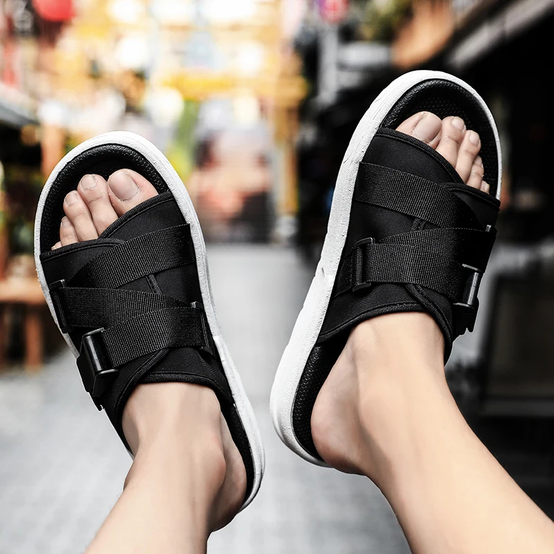 Women Men Hiking Beach Sandals Flat Flip Flops Sneakers Gym Black Slipper Sport River Plate Shoes Sandalias Mujer Masculina
