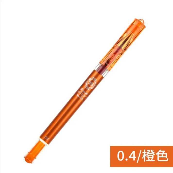 Orange Гелевые ручки Pilot HI-TEC-C maica, 0,4 мм, тонкие чернила на водной основе, 12 цветов, Ручка-роллер, LHM-15C4 - Цвет: Orange