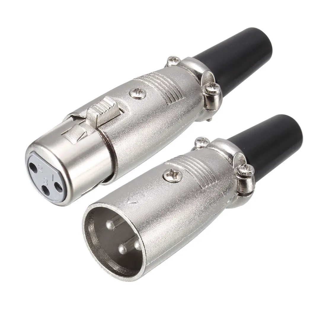 

uxcell 2 Pair 3-Pin XLR Male /Female Female Connector for Microphone Mic Cable Plug Connector Mic Audio Socket for Mixers