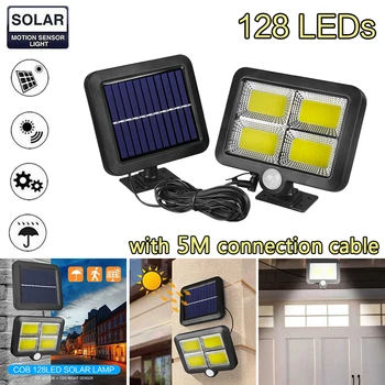 

Solar Outdoor Light 56/98/108/128LEDs Solar Powered Motion Sensor Light Separable Solar Panel Light