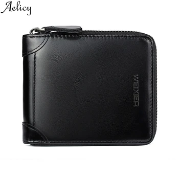 

Aelicy Men's Wallet Purse Clutch Clasp Retro Short Wallet Bag Multi-Card Position Simple Men's Trendy Leather Wallet