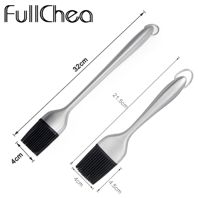 FullChea инструменты для приготовления пищи, нержавеющая сталь, барбекю, черный гриль, масла, барбекю, для приготовления кондитерских изделий, масляные щетки, силиконовая щетка для масла, барбекю
