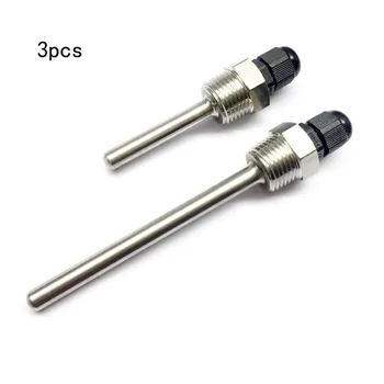 

3pcs thermowell temperature sensors thermowell stainless steel temperature sensor housing for solar water heater blind tubing
