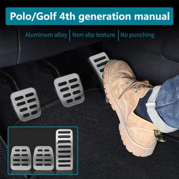 

Car Styling Accelerator Brake Footrest Pedal Sticker Pad FOR VW Polo Golf MK4 Bora / Jetta Mk4 Manual shift vehicle