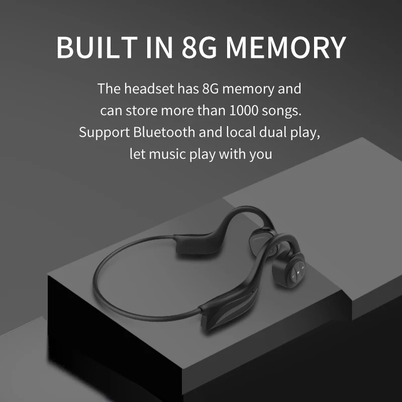 Fones de Ouvido Bluetooth sem Fio Ipx8 à Prova Aikswe Condução Óssea Fone Dwaterproof Água Mp3 Player Música Natação Mergulho Esporte 8gb - Image 5