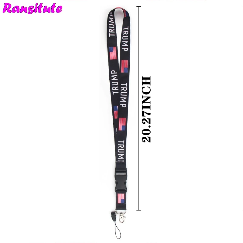 Fashion flag lanyard suitable for key ID card mobile phone belt DIY neck belt multi-function fashion lanyard badge holder R606