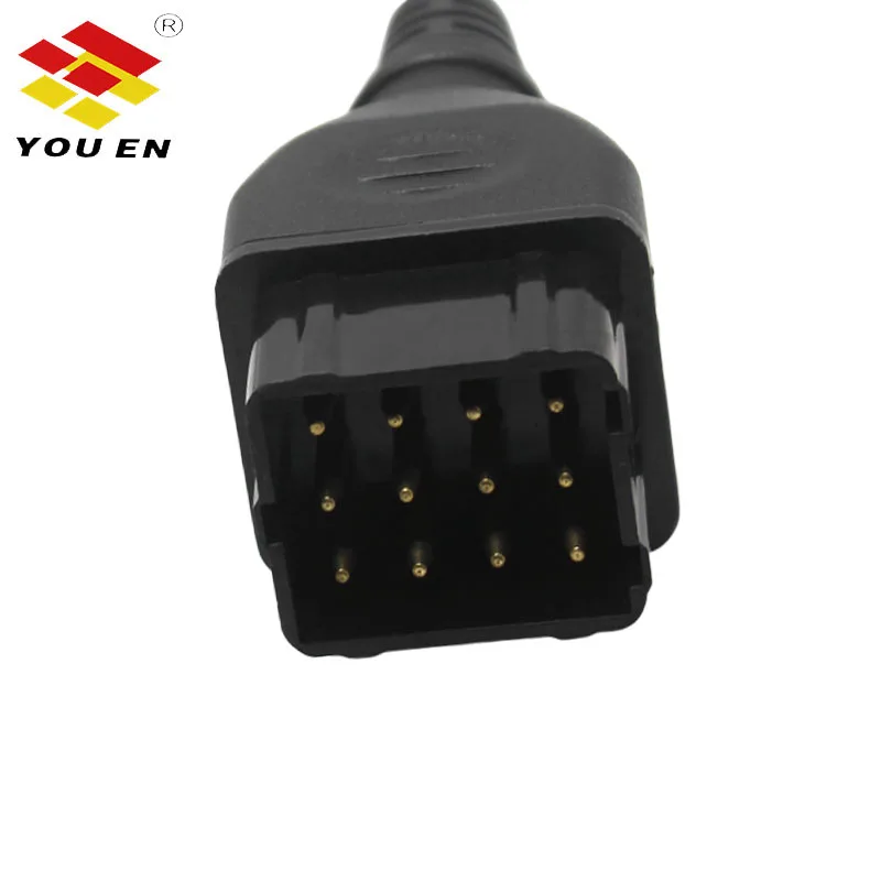 YOUEN OBD2 сканер грузовик диагностический кабель для GAZ 12 Pin к OBD 2 16Pin мужской разъем работает с TCS CDP PRO адаптер