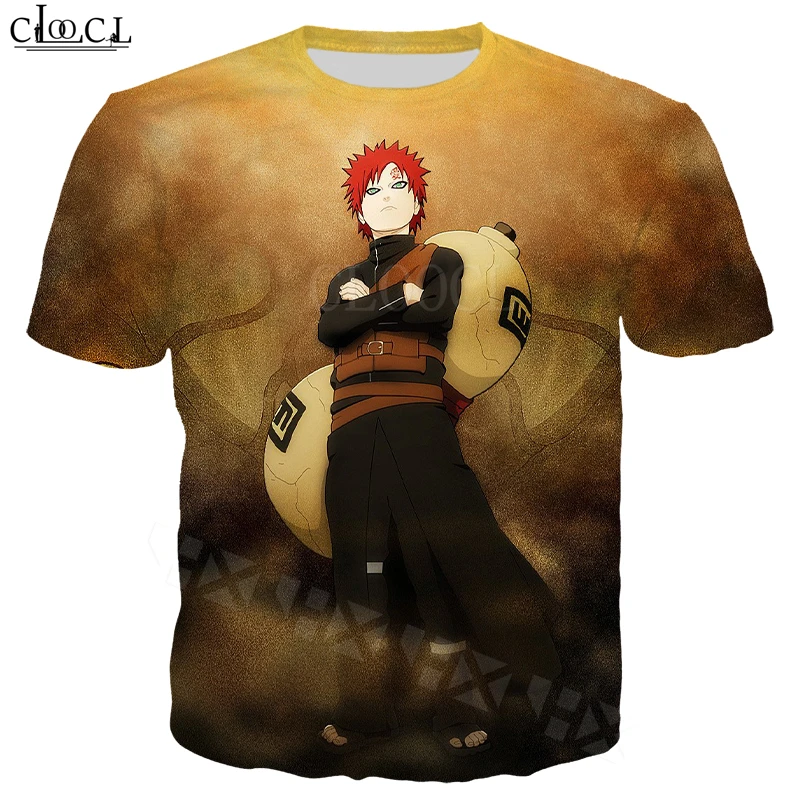 Наруто футболка с 3D принтом Gaara японского аниме персонажа Мужчины Женщины