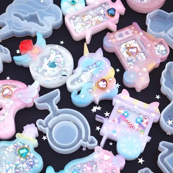 

New Shaker Silicone Mold Resin Shaker Charm DIY Decoden Cabochon Making Kawaii Resin Art Supplies Epoxy Resin Molds Uv Resin